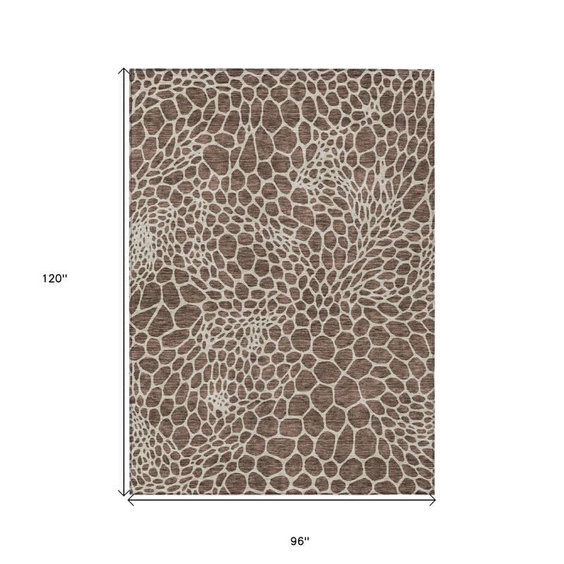 HomeRoots Geometric Transitional Rectangle Outdoor Rug
