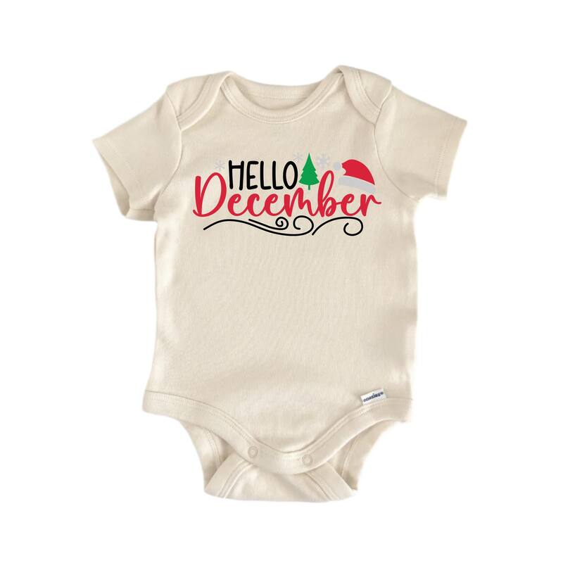 Hello December - Baby Boy Girl Clothes Infant Bodysuit Funny Cute - Blue - 0-3M