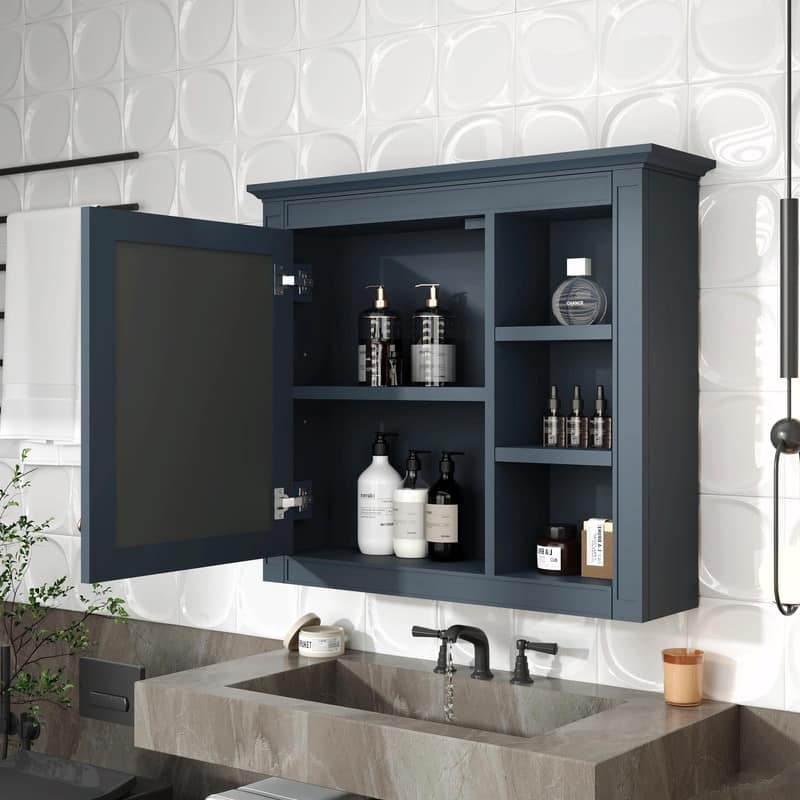 30'' x 28'' Modern Wall Mounted Bathroom Storage Cabinet with Mirror