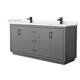 Option Dark Gray / White Cultured Marble Top / Matte