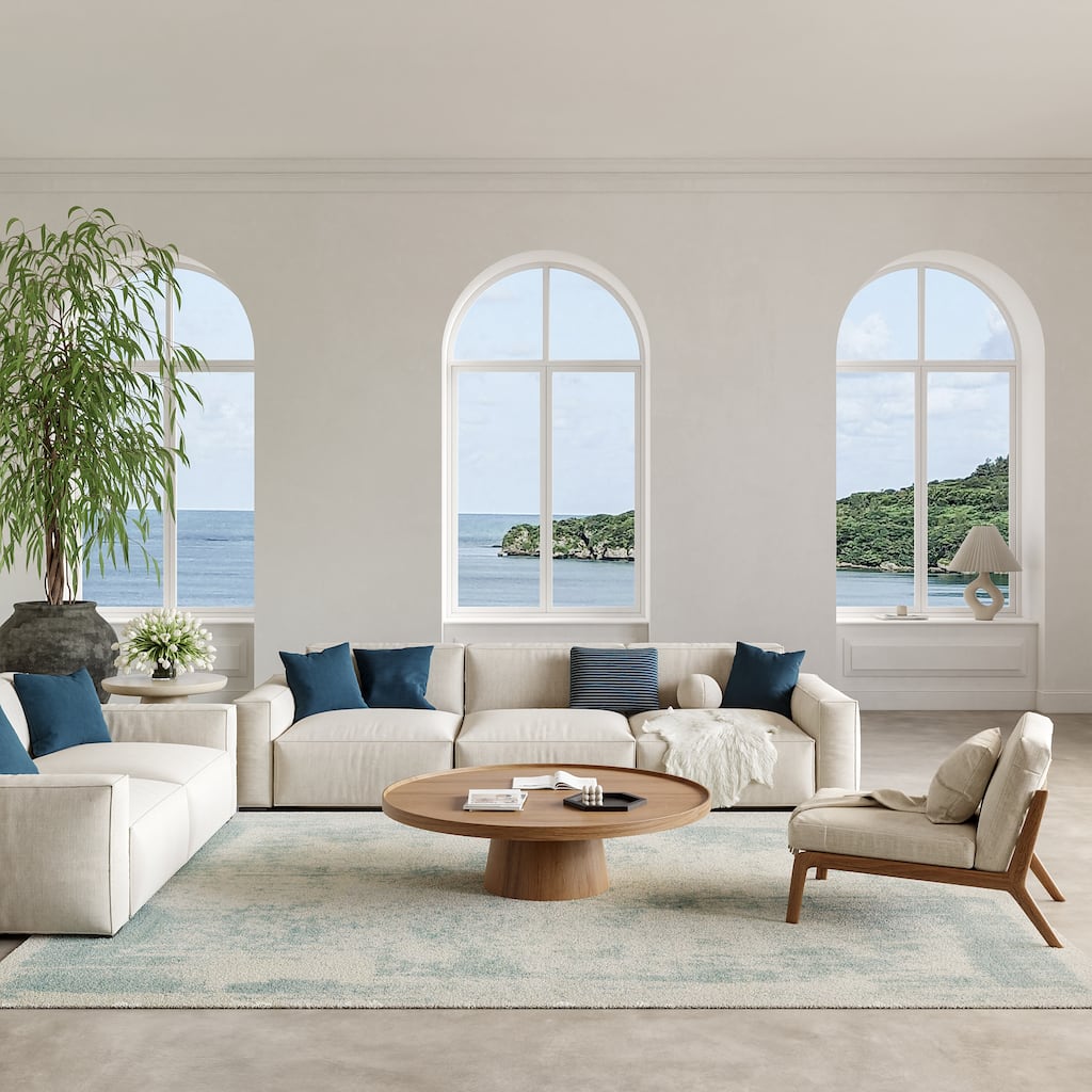Nourison Harmony Indoor only Blue Abstract Area Rug