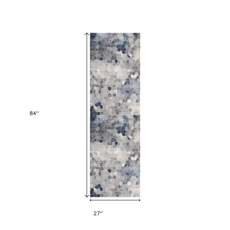 HomeRoots Cobblestone Contemporary Square Area Rug