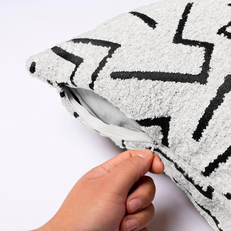 Austin Horn Classics Contempo Decorative Pillow – 22"x22", Boucle Jacquard Fabric, Reversible