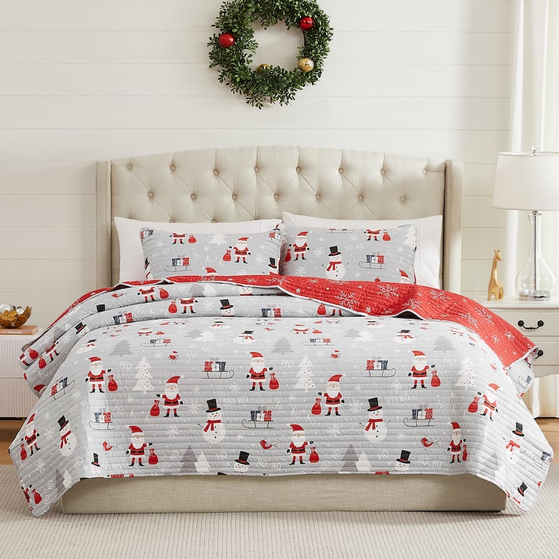 Avanti Linens Ho Ho Ho Full/Queen Quilt Set