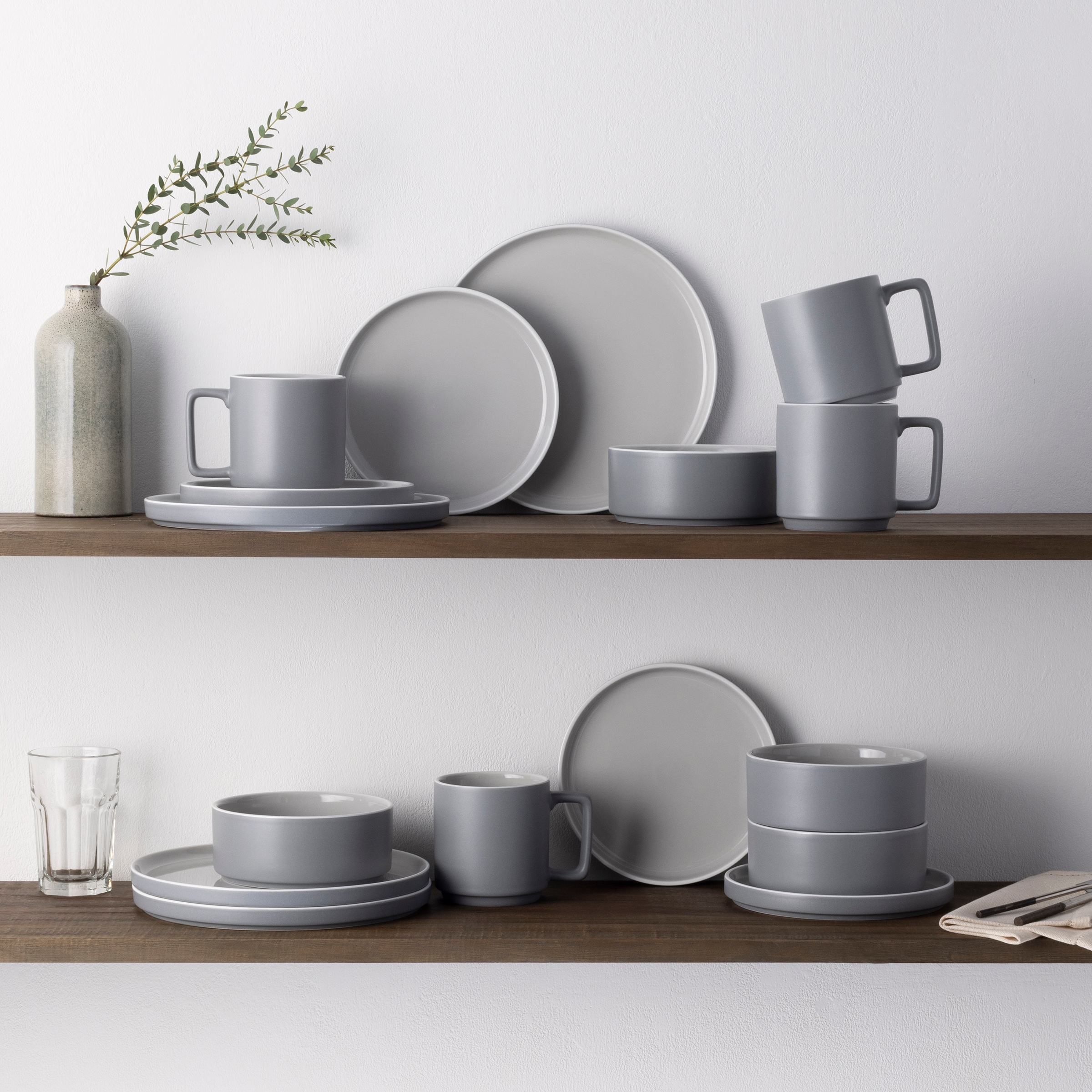 Noritake ColorTrio 16-Piece Stax Dinnerware Set, Service For 4