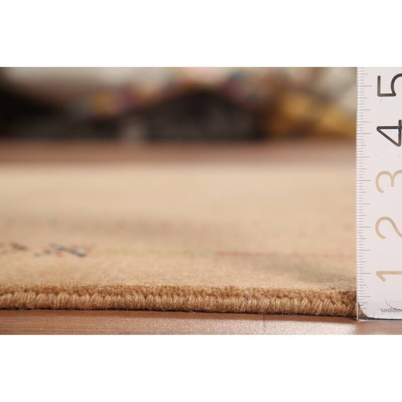 Gabbeh Oriental Accent Rug Handmade Wool Carpet - 3'11"x 5'8"