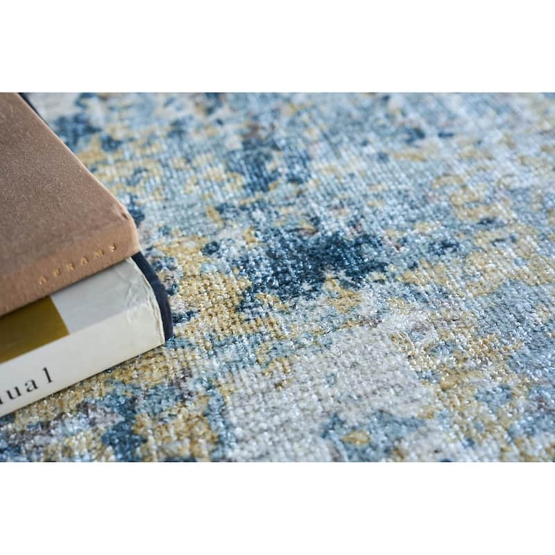 EXQUISITE RUGS Nightfall Hand-loomed Wool/Bamboo Silk Gold/Brown Area Rug.