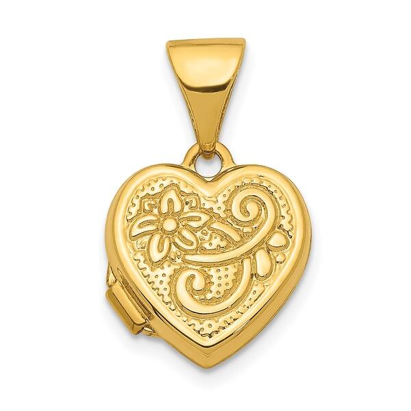 Mia Diamonds 10k Solid Yellow Gold Cubic Zirconia Heart Charm 15mm x 10mm Mia Diamonds 10k Solid Yellow Gold Cubic Zirconia Heart Charm 15mm x 10mm