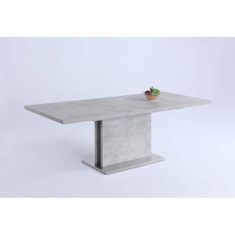 Somette Kalie Grey Extendable Laminate Dining Table