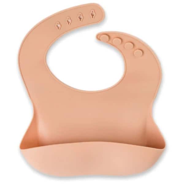 slide 2 of 12, Apricot Silicone Baby Bib Apricot