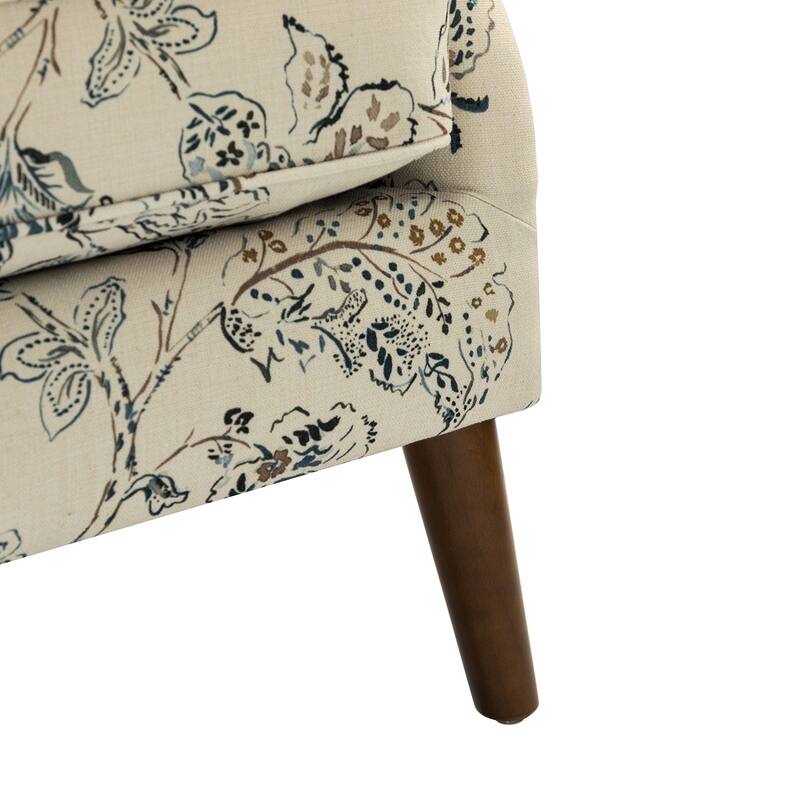 Nikolaus Armchair with Floral Fabric Pattern Set of 2 by HULALA HOME