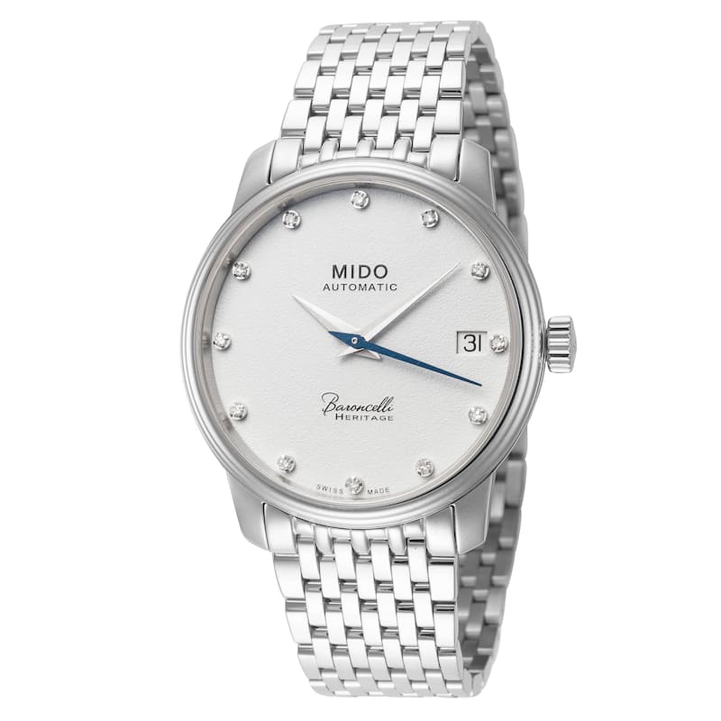 Mido Women's Baroncelli III 33mm Automatic Watch M0272071101600 - Silver - One Size