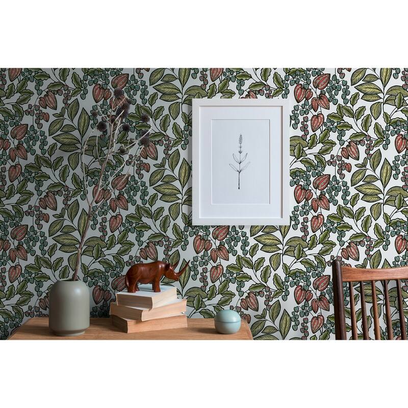 AS Creation Leif White Vine Trail Wallpaper