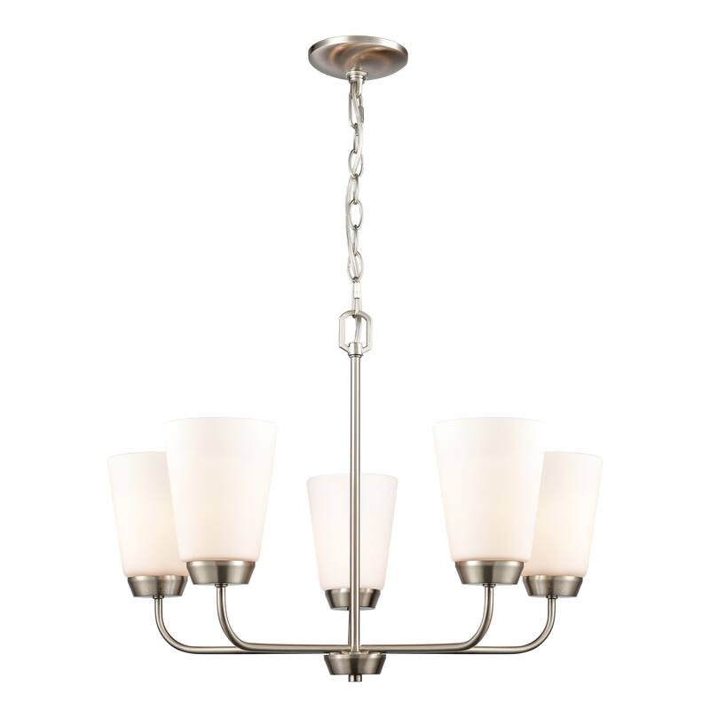 Winslow 19-inch Wide 3-Light Chandelier in Brushed Nickel - 25in W