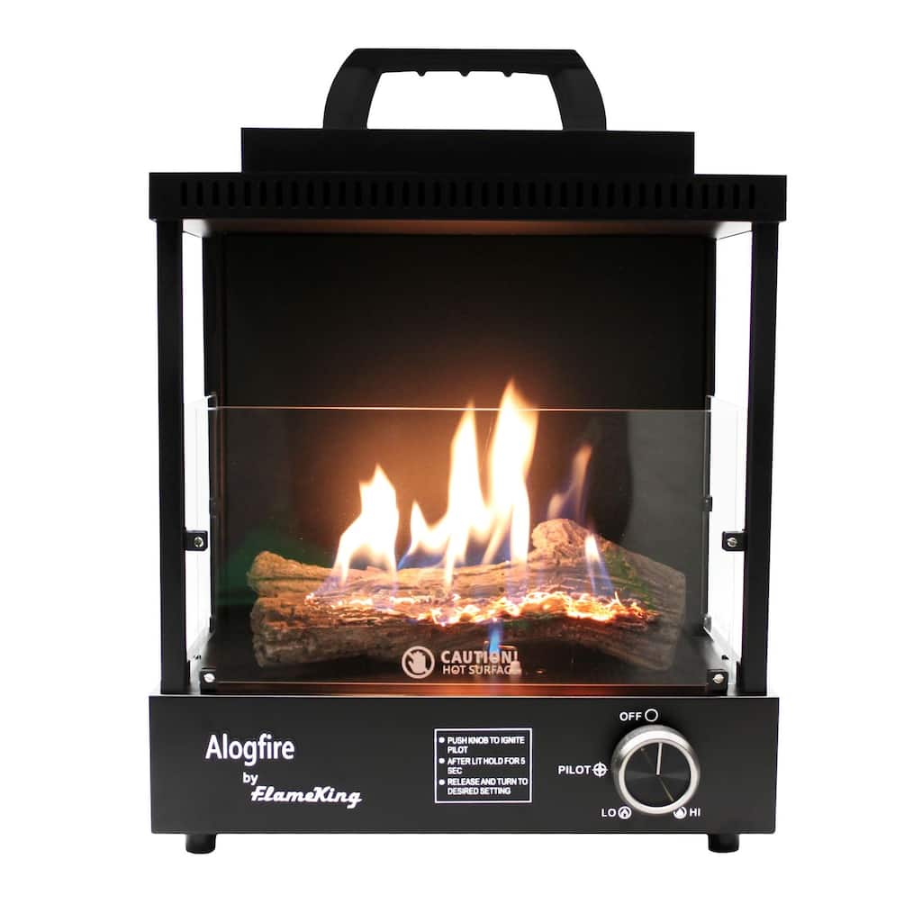 Flame King ALOGFIRE Propane Ambiance Log Fireplace, Clean and Smokeless Flame