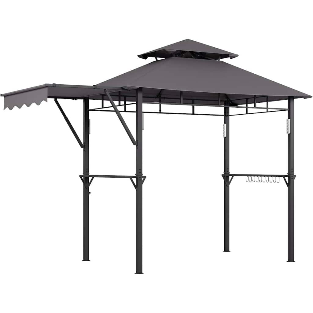 8x5 ft Durable BBQ Grill Gazebo, Weather-Resistant Canopy Shelter for Patio & Backyard - N/A