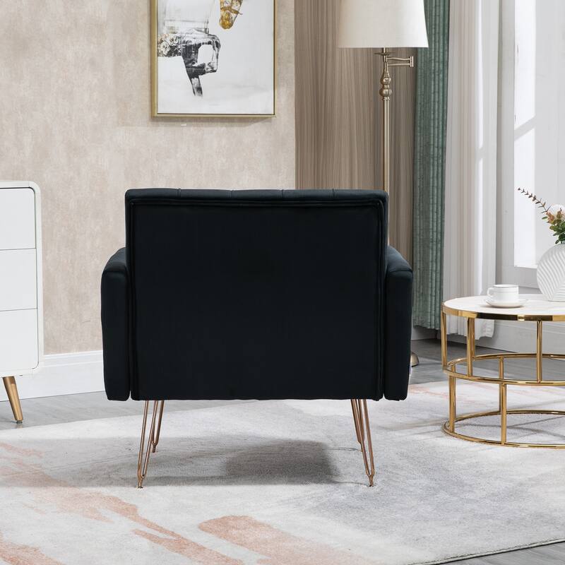 Modern Velvet Single Reading Chairs with Arm Set of 2