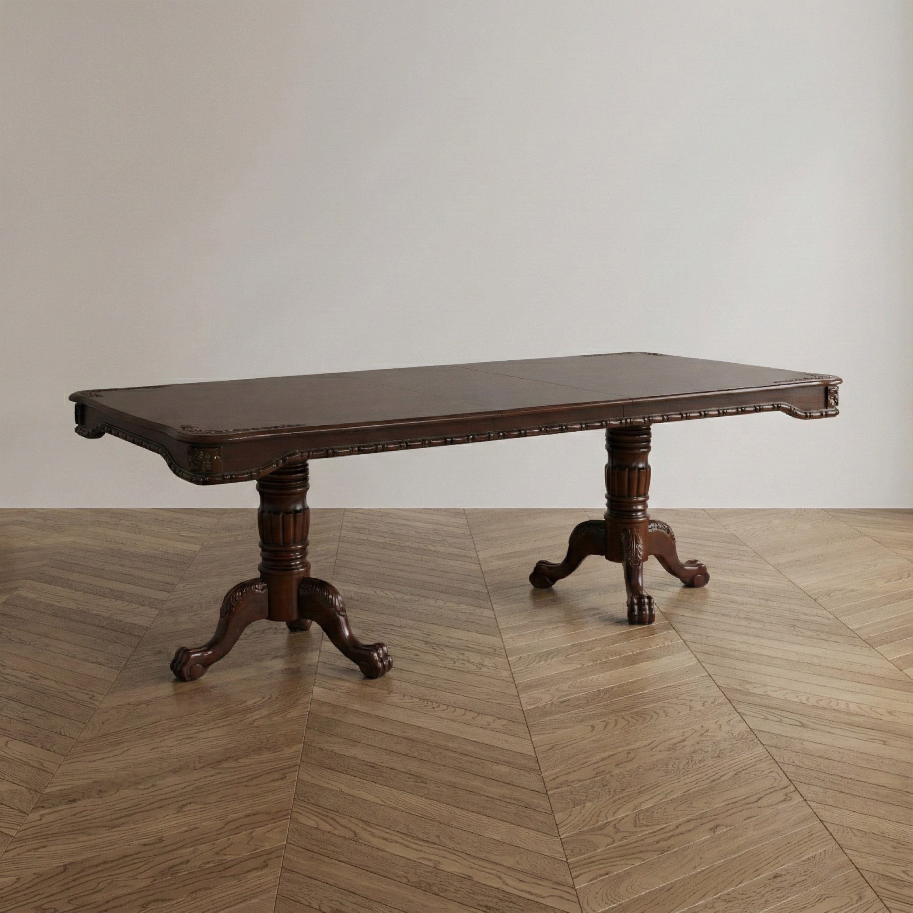 Furniture of America Carpia Formal Cherry 89-inch Expandable Dining Table