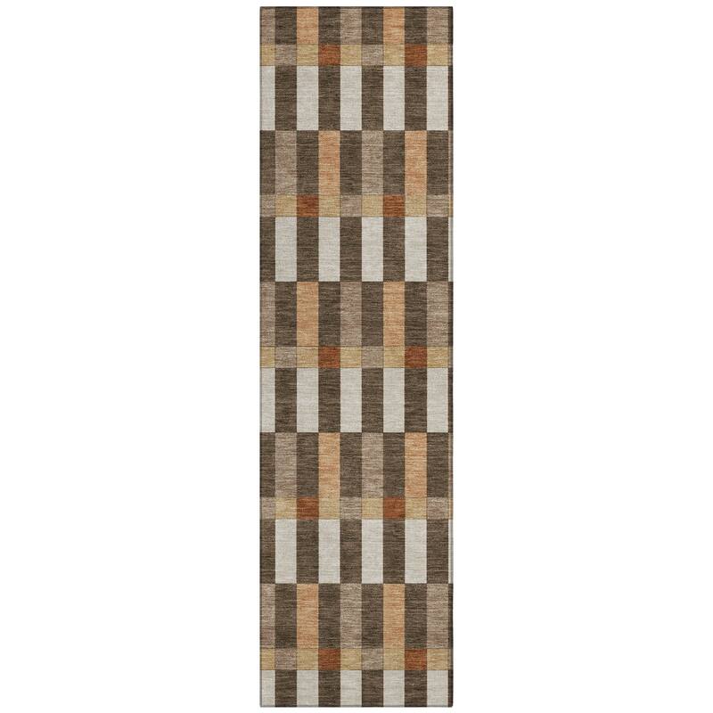 Machine Washable Indoor/ Outdoor Modern Chanute Chantille Rug