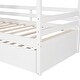 preview thumbnail 5 of 10, Twin Size Wooden House Bed with Twin Trundle - Stylish & Functional Kids' Bedroom Furniture