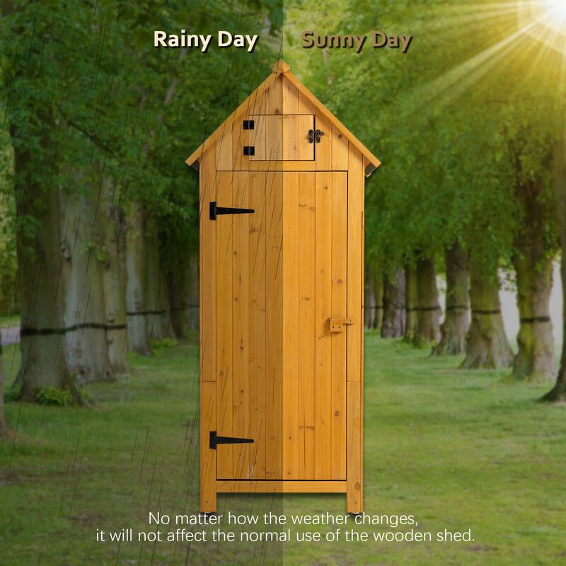 30.3"L X 21.3"W X 70.5"H Outdoor Storage Cabinet Tool Shed