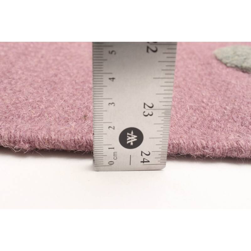 ECARPETGALLERY Flat-Weave Marrakech Dark Magenta Wool Kilim - 3'3 x 5'3