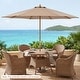 preview thumbnail 13 of 28, Costway 9 FT Patio Umbrella with Adjustable Height Rope Pulley Lift