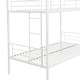 preview thumbnail 30 of 28, Twin over Twin Metal Bunk Bed, Metal Structure Bedframe with Safety Guardrails and 2 ladders, Convertible Bunkbeds