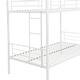 preview thumbnail 30 of 28, Twin over Twin Metal Bunk Bed with Safety Guardrails