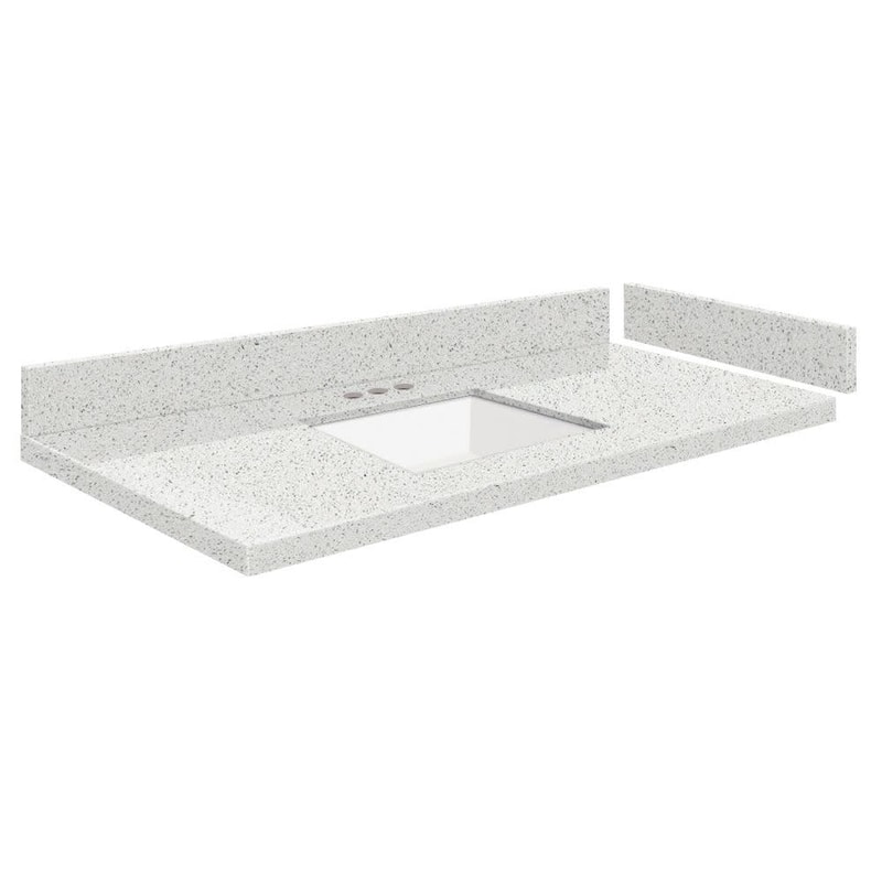 Transolid VT40.5x22-1KU-4 Silestone 41" Quartz Vanity Top with