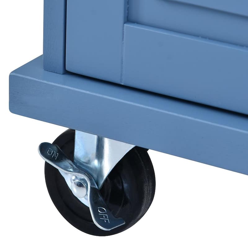 53" Rolling Mobile Island Kitchen Island Cart