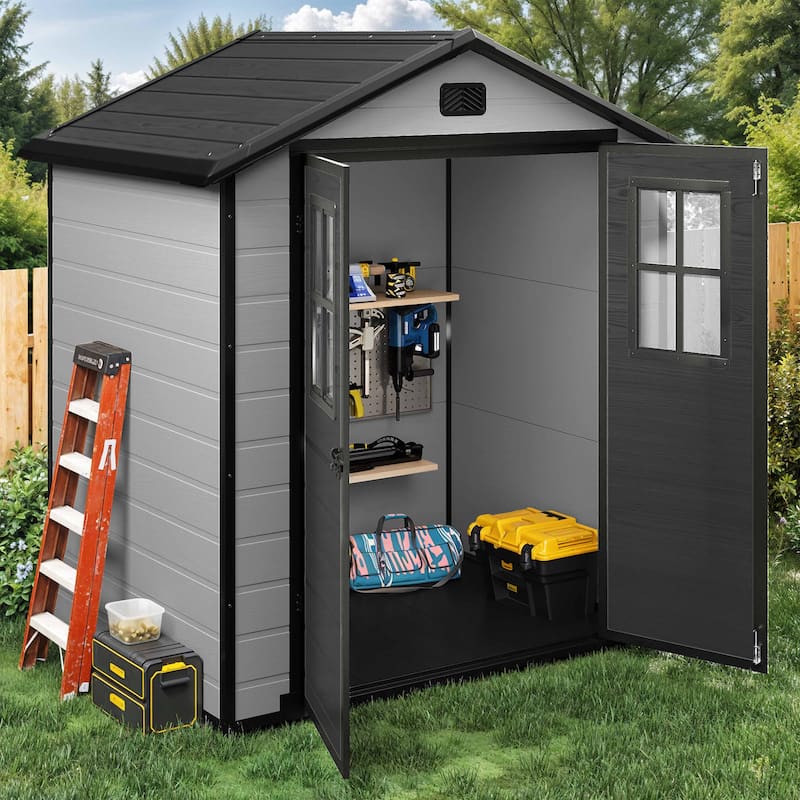 6x4.4 FT Outdoor Resin Storage Shed