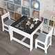 preview thumbnail 8 of 9, Kids Table and Chair Set, 3 in 1 Wooden Activity Table with Storage Drawer for Toddlers Drawing, Reading, Crafts - White