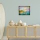 preview thumbnail 3 of 25, Stupell Vivid Abstract Coast with Boats Framed Floater Canvas Wall Art Design By Dorothy Fagan