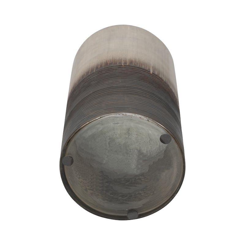 Sagebrook Home Glass Vases Modern Decorative Ribbed Cylinder Vase in High-Quality Glass