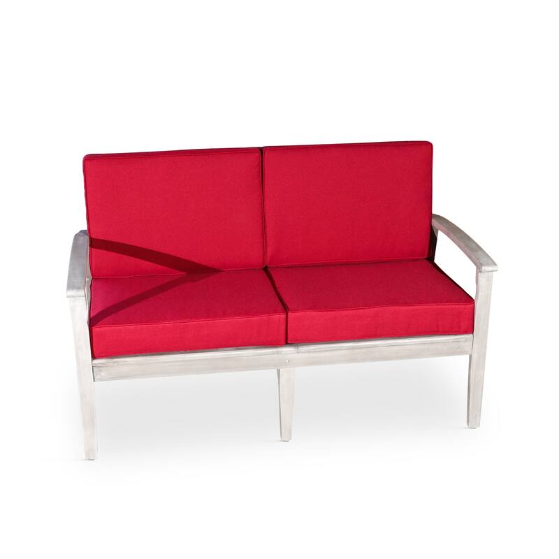 DTY Outdoor Living Longs Peak Eucalyptus Loveseat with Cushions