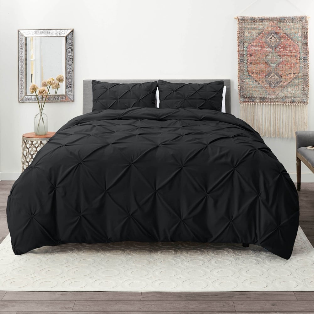 Nestl Pinch Pleat 3-piece Duvet Cover Set