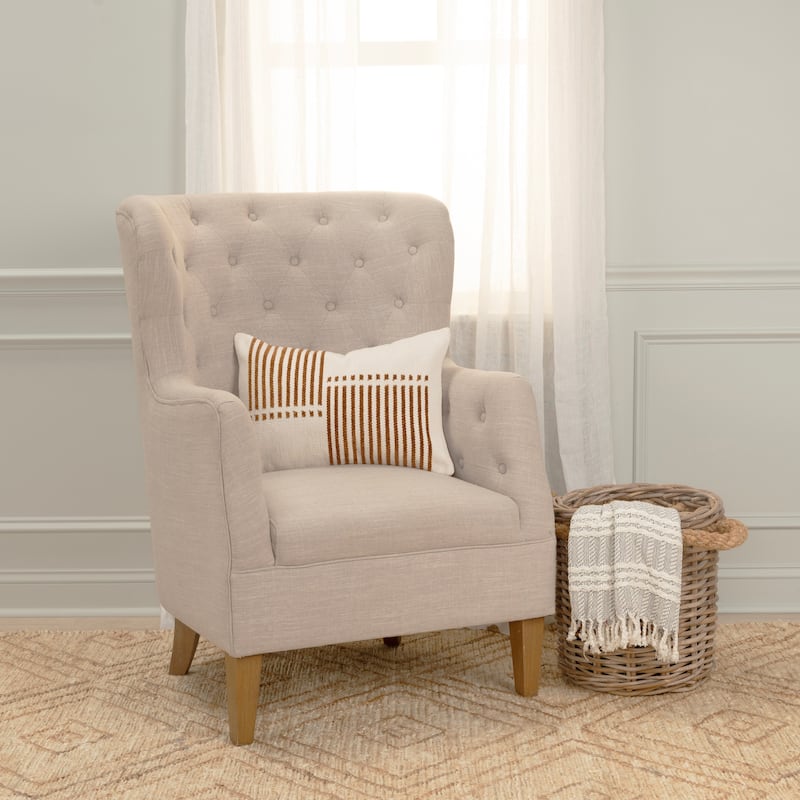 Rizzy Home Transitional Natural Down Filled Pillow - 14"x20"