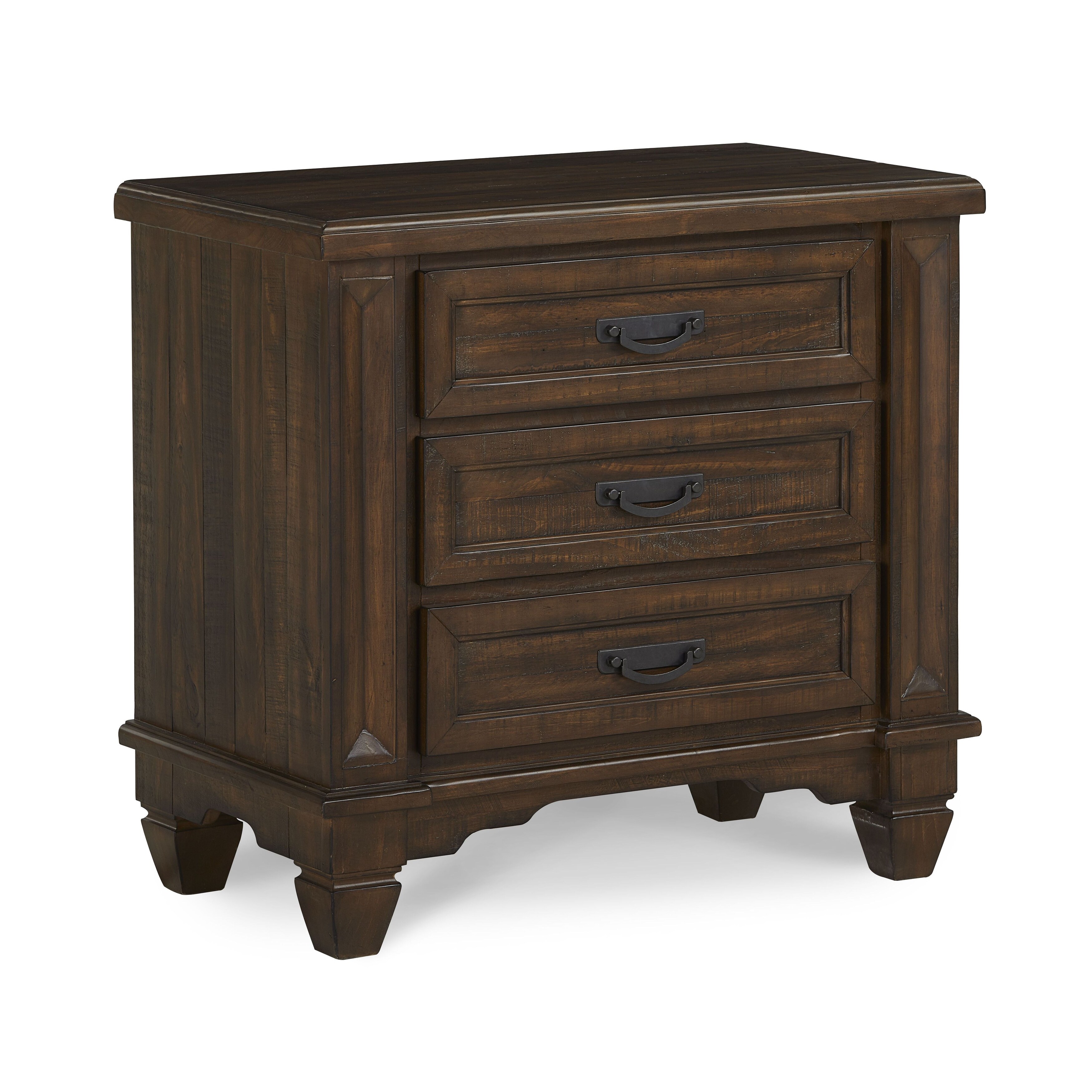 Shop Colston Solid Wood Three Drawer Nightstand In Burlap Overstock 31272865