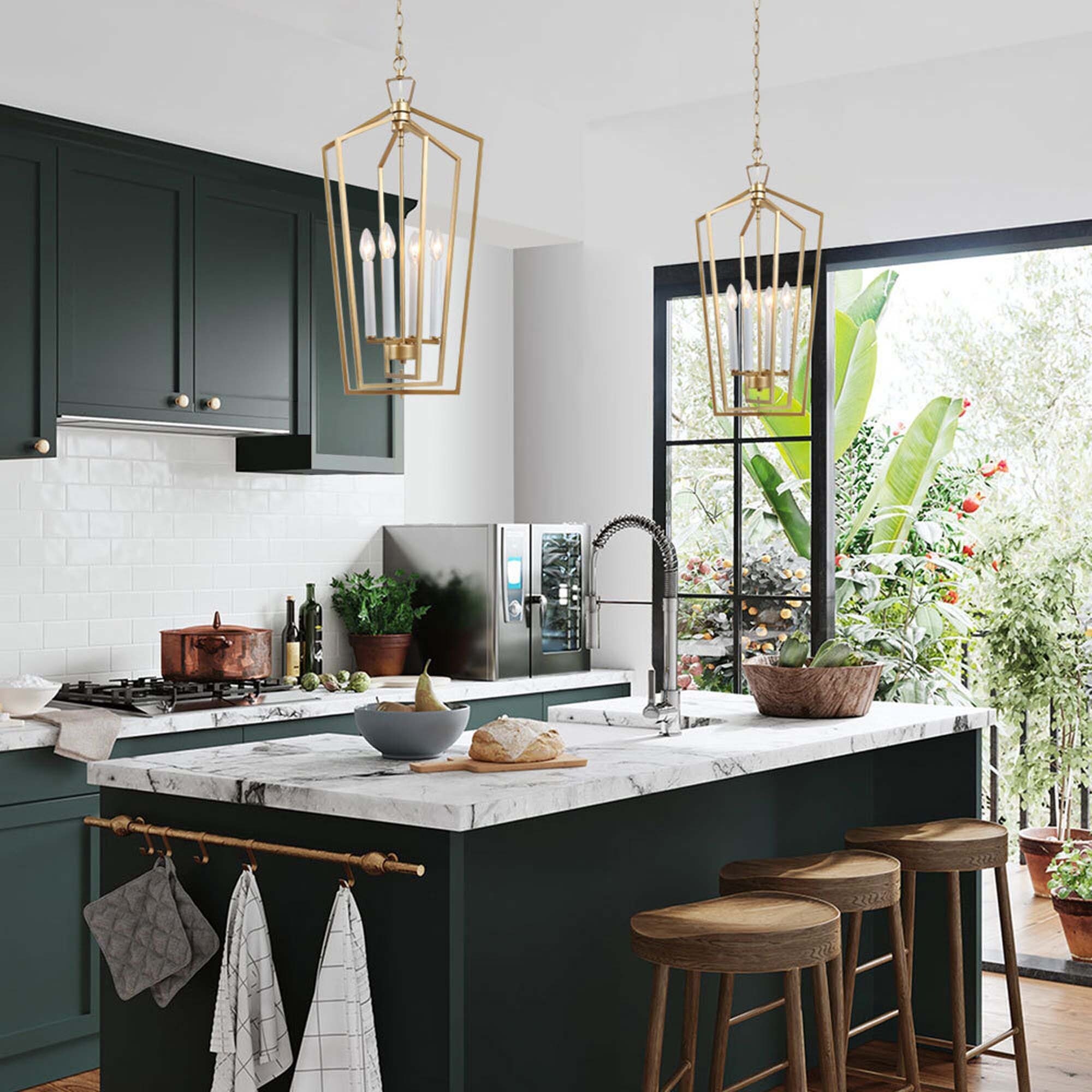 Shop Modern 4 Lights Pendant Lighting Chandelier Light Fixture For Kitchen Dining Room W14 Xh28 3 Overstock 29817456
