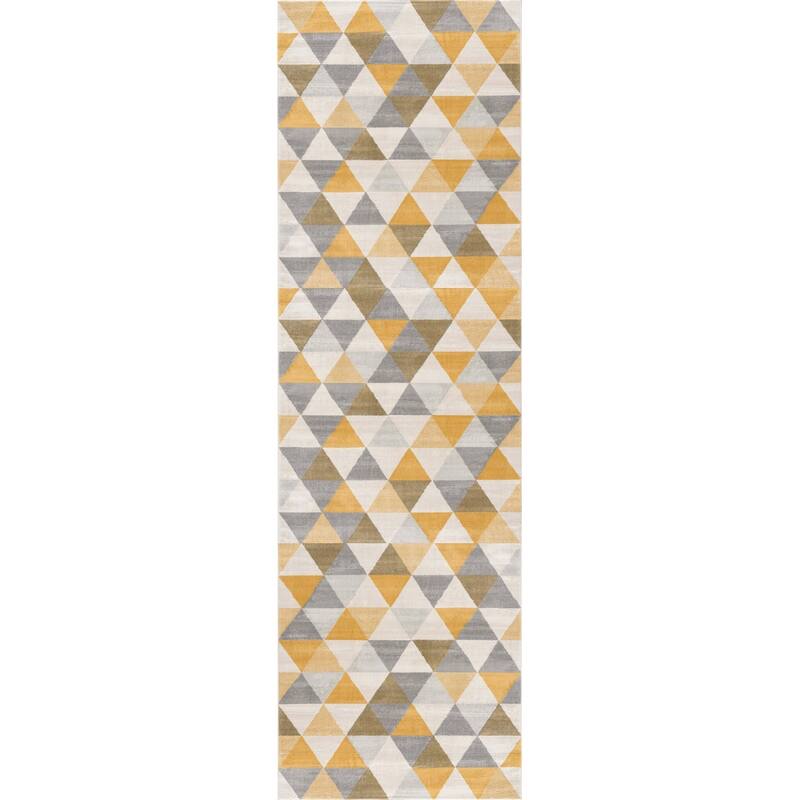 HomeRoots Abstract Modern Runner Area Rug