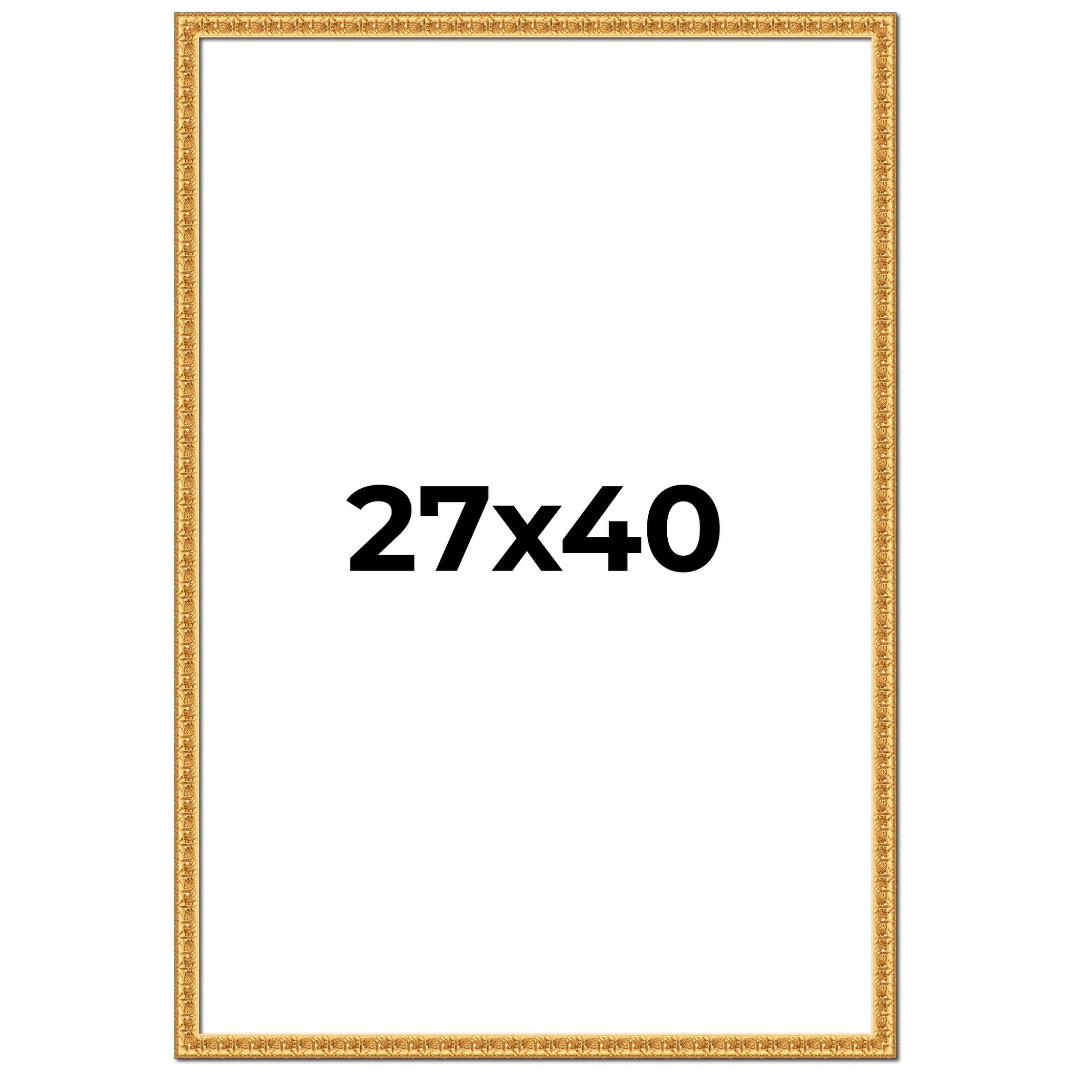 27x40 Frame Gold Real Wood Movie Poster Frame Width 1 inches |