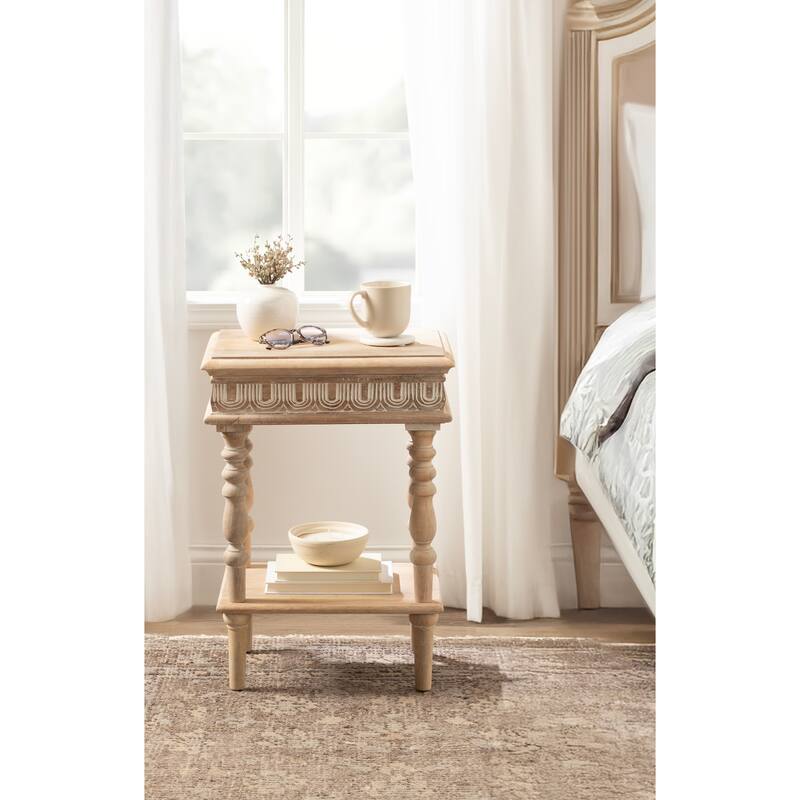 Kate and Laurel Patresa Wood Side Table - 18x14x24