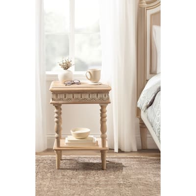 Kate and Laurel Patresa Wood Side Table - 18x14x24