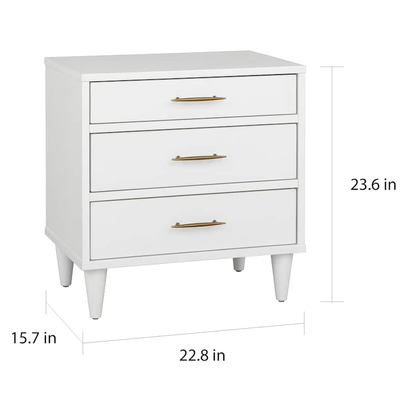 Lifestorey Ana 3-Drawer Nightstand
