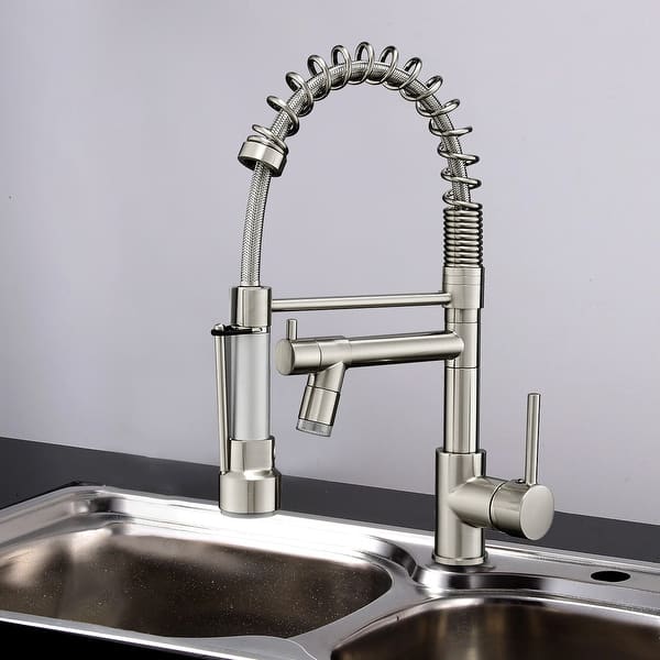 Clearance SALE! Kitchen Sink Faucet with Pull Out Sprayer Brushed