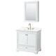 Option White, Gold Trim, Giotto Quartz Top