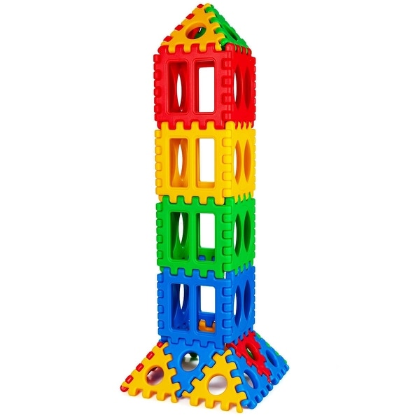 32 Pieces Big Waffle Block Set Kids Educational Stacking Building