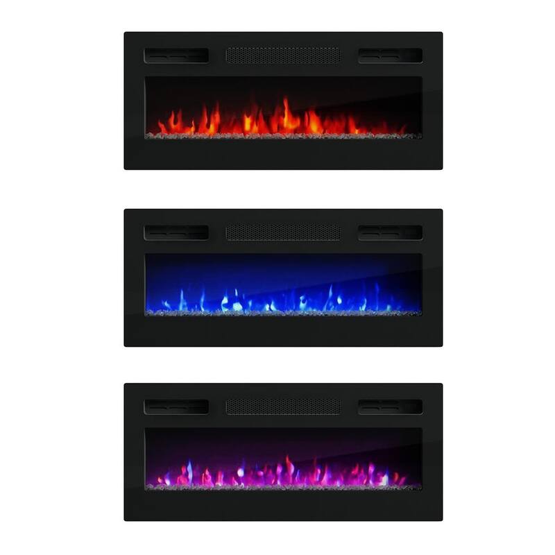 Recessed Wall-mounted Electric Fireplace