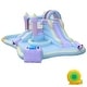 preview thumbnail 1 of 3, Inflatable Bounce House With Double Water Slide And Air-Blower Purple